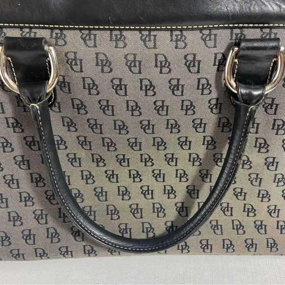 Dooney & Bourke Gray & Black Signature Logo Double Pocket Tote - Picture 8 of 14
